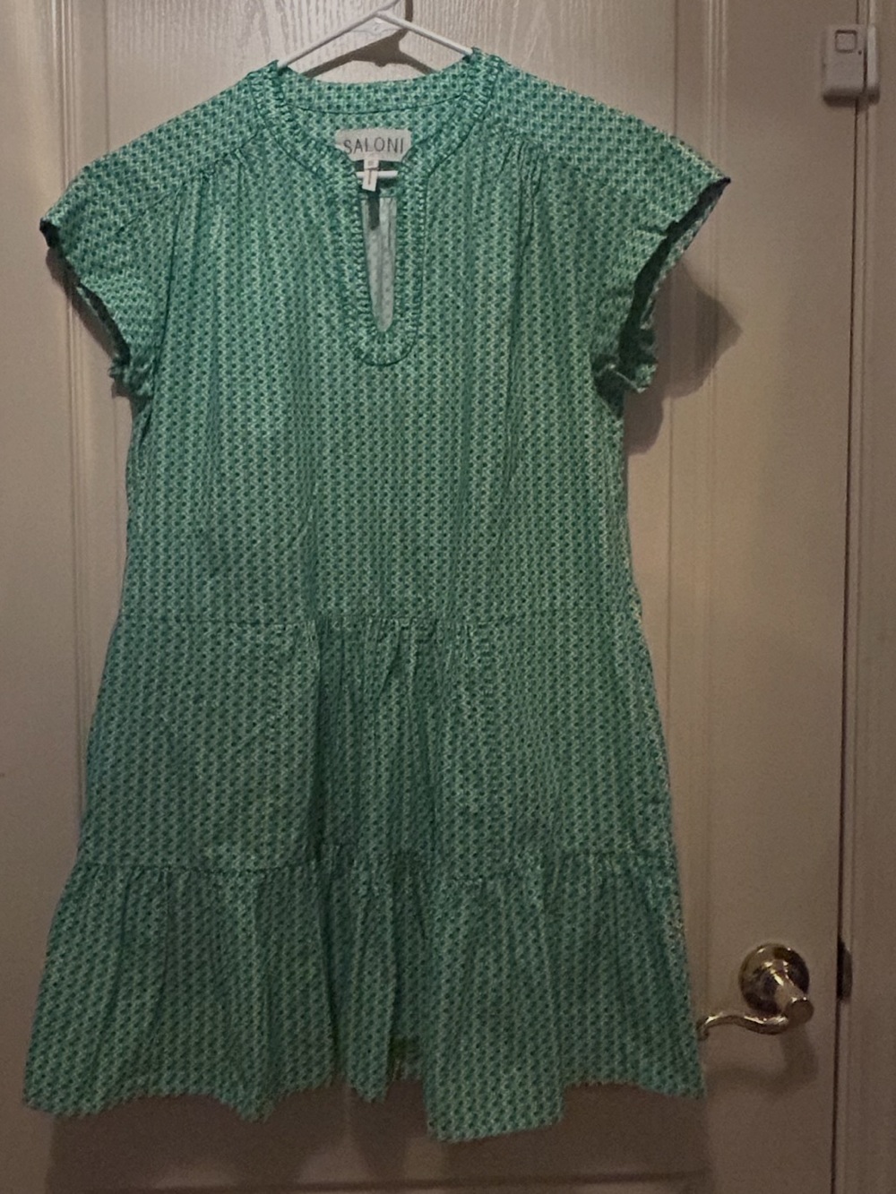 SALONI Green Printed Mini Dress